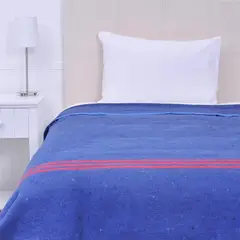 PLUMETTI - Frazada Térmica King Lisa Azul