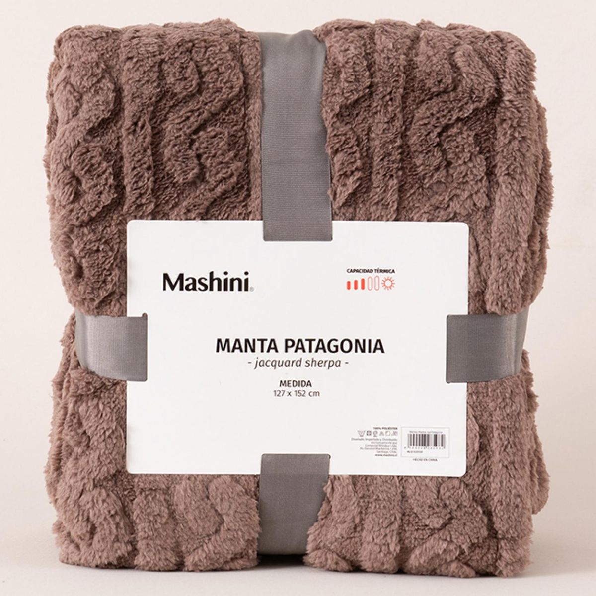 MASHINI - Manta Patagonia 127X152Cm Café Mashini