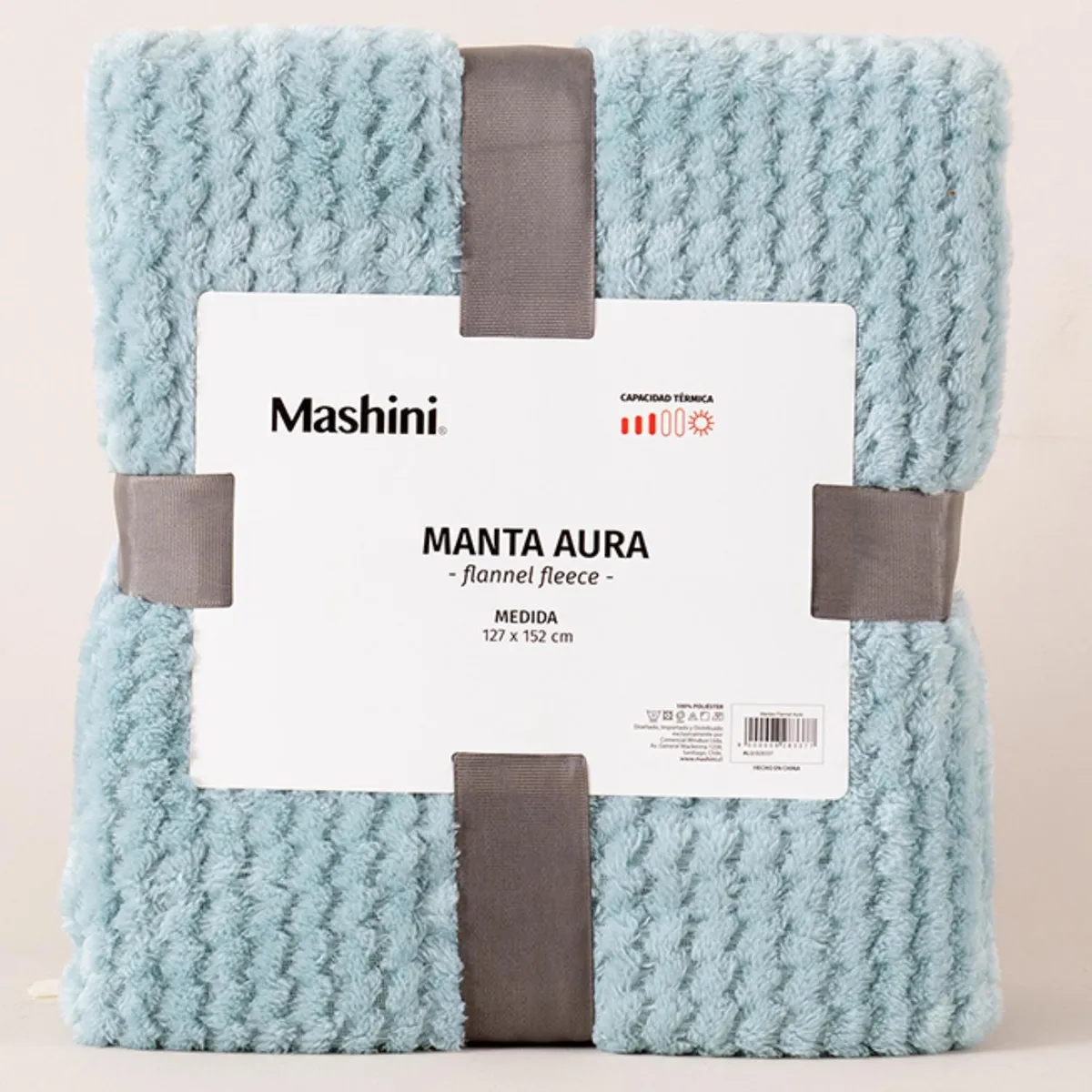 MASHINI - Manta Aura 127X152Cm Celeste Mashini
