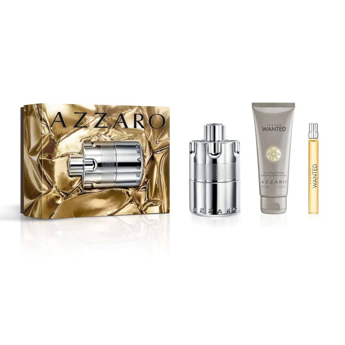 AZZARO - Wanted Hombre EDP Set 100ml + Hair & Body 75ml + 10ml Azzaro