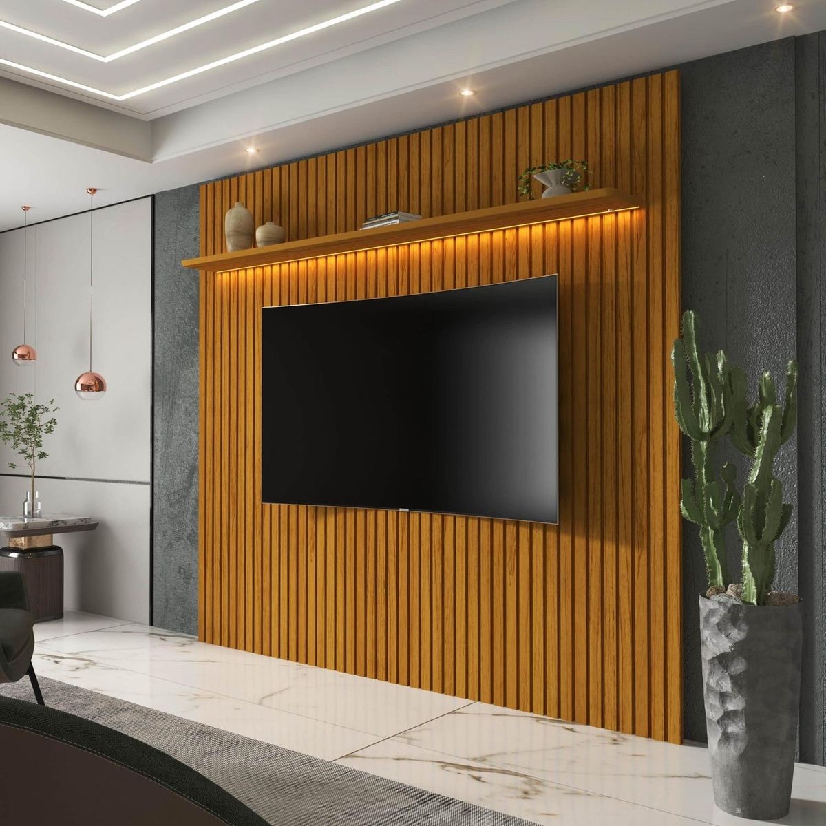 DECOCASA - Panel Nobre Led 1 8 Natural Decocasa