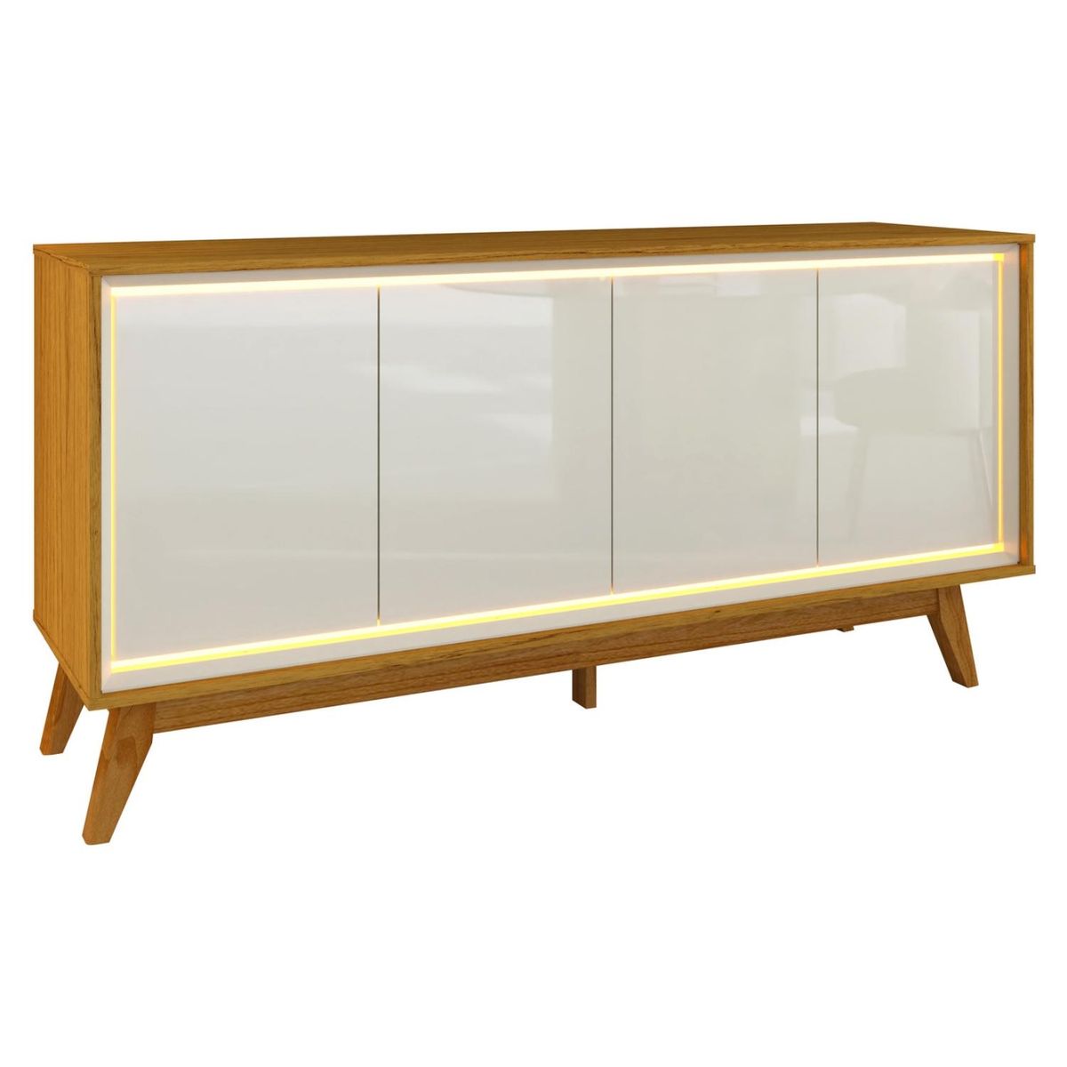 DECOCASA - Buffet 4P Requinte 1.6 Con Luces Led Natural/Ow Decocasa