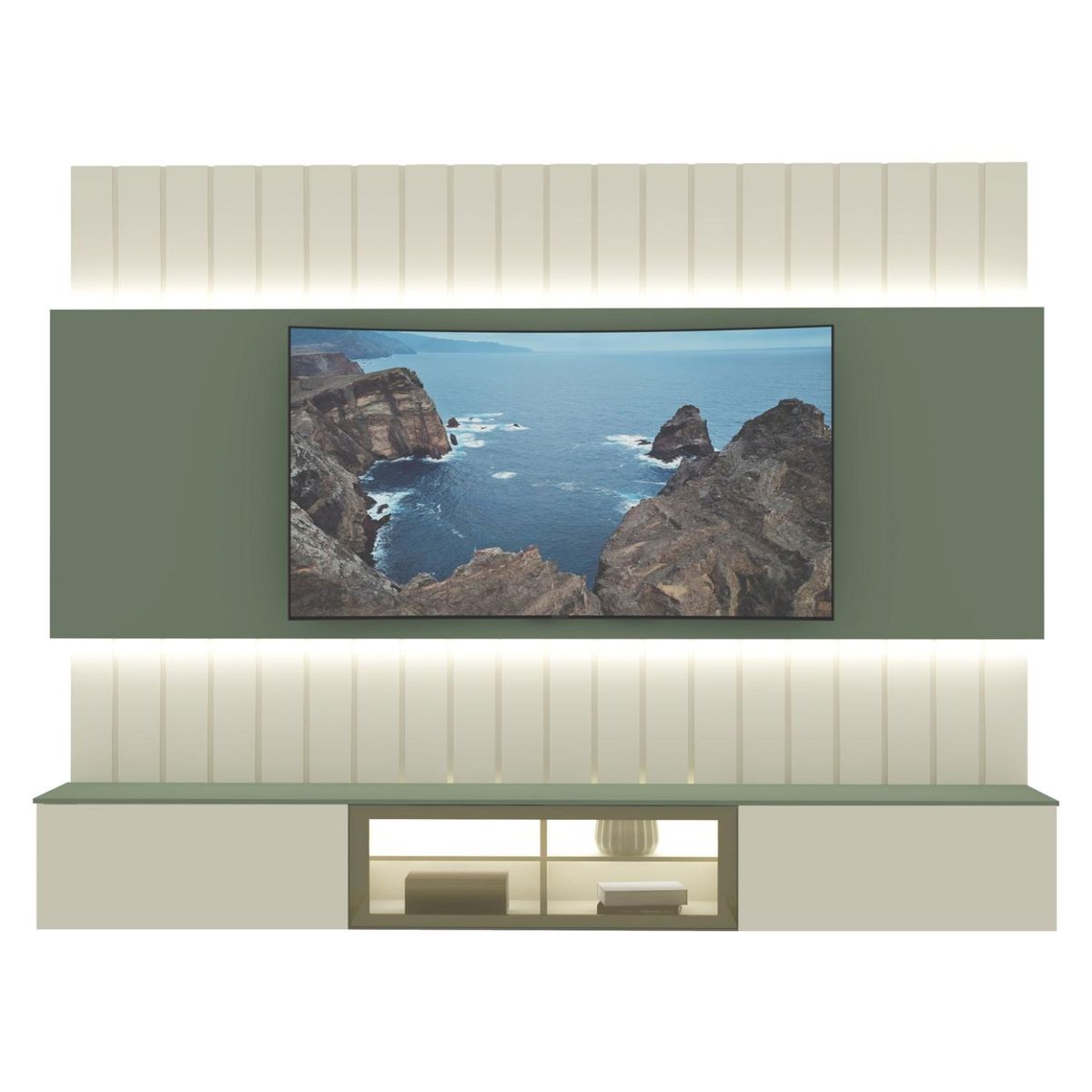 DECOCASA - Home Soberano Led 2.3 Off White/Verde Decocasa