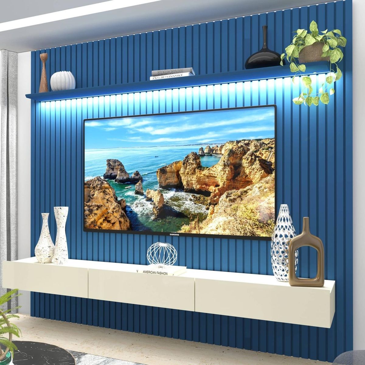 DECOCASA - Home Nobre Led 2 3 Azul Ow Decocasa