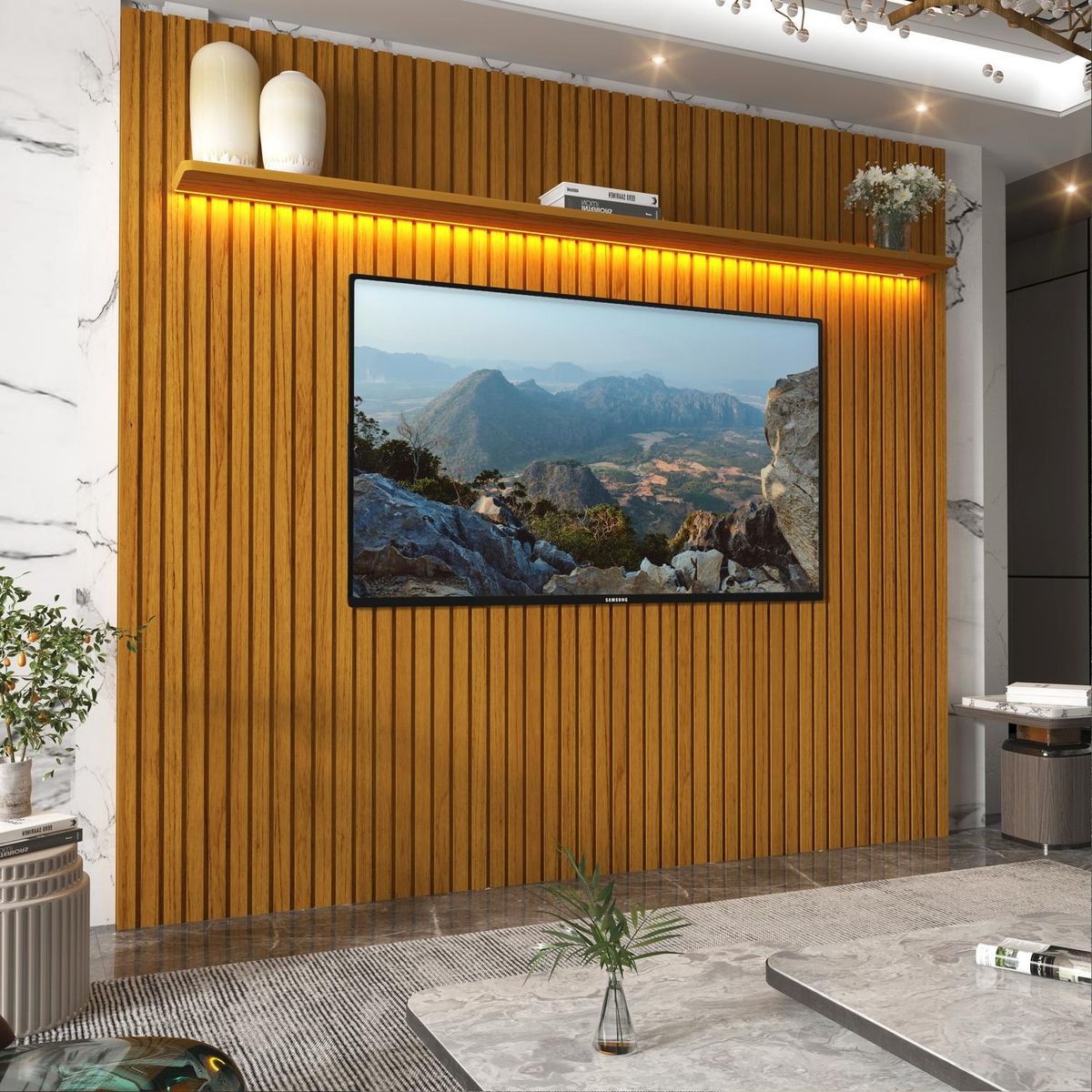 DECOCASA - Panel Nobre Led 2 3 Natural Decocasa