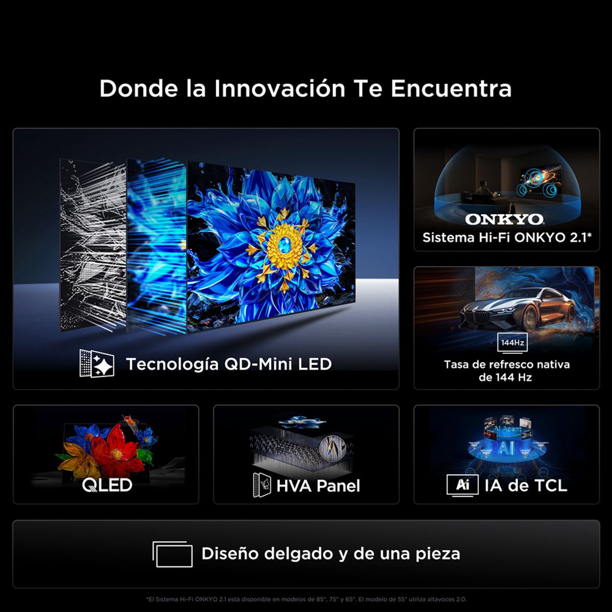 TCL - Smart TV 65" QD-Mini LED 4K P8L Google TV