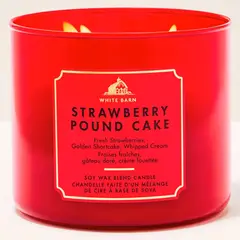 BATH & BODY WORKS - Vela Aromática 3 Mechas Strawberry Pound Cake