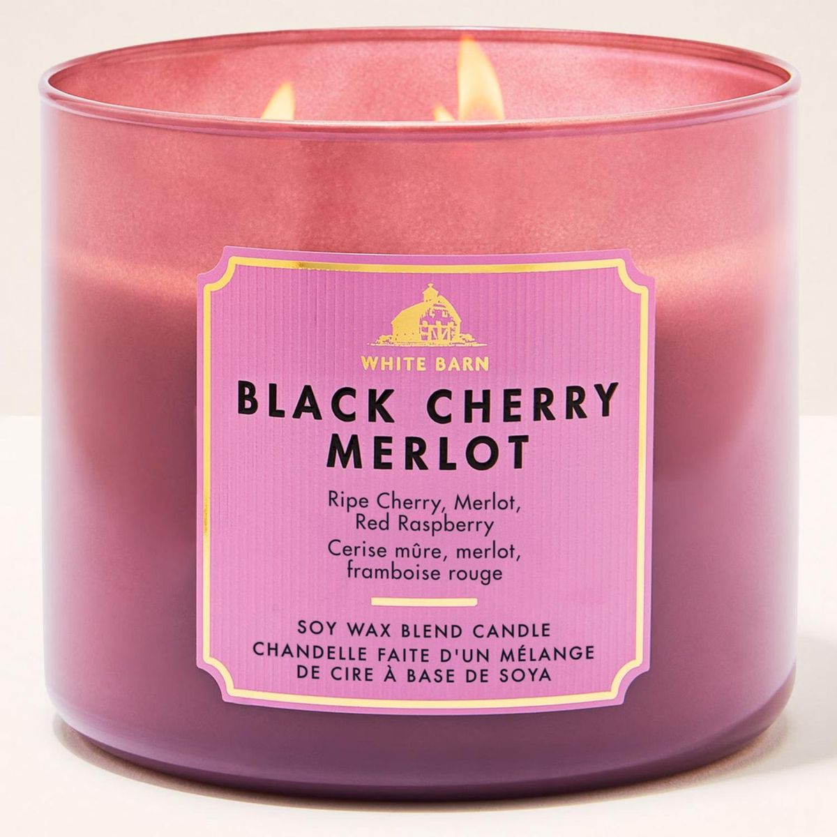 BATH & BODY WORKS - Vela Aromática 3 Mechas Black Cherry Merlot Bath & Body Works