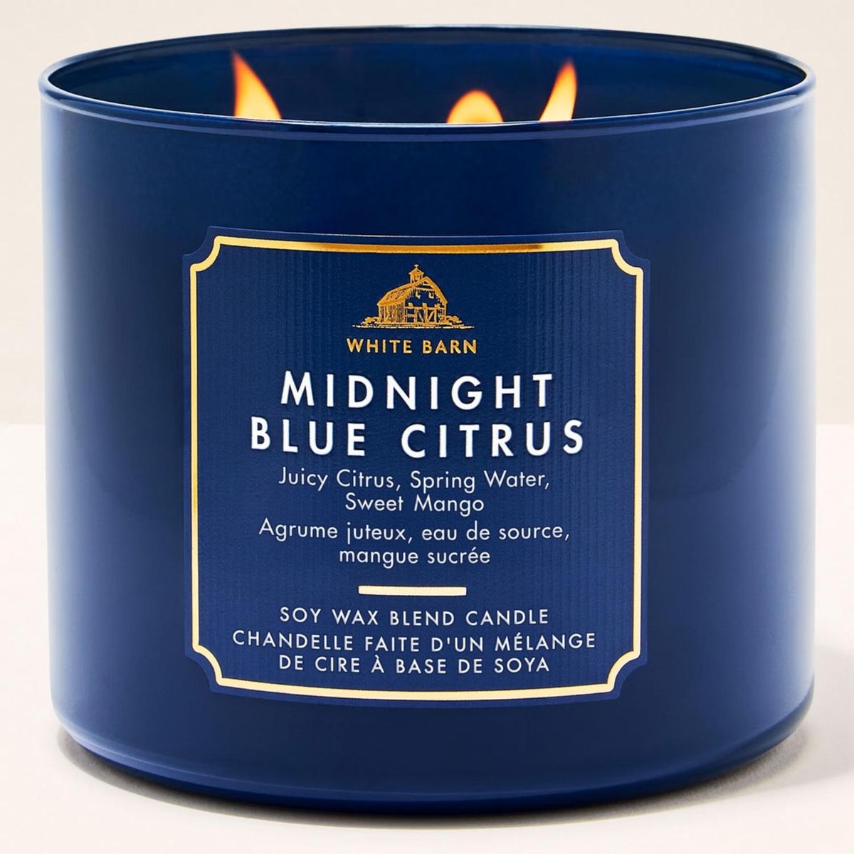 BATH & BODY WORKS - Vela Aromática 3 Mechas Midnight Blue Citrus Bath & Body Works