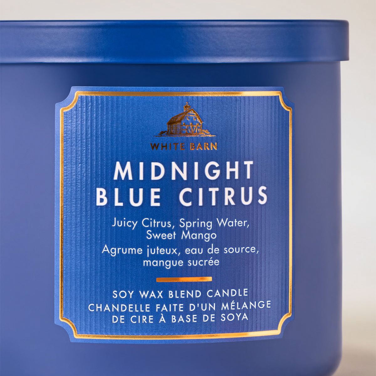 BATH & BODY WORKS - Vela Aromática 3 Mechas Midnight Blue Citrus Bath & Body Works