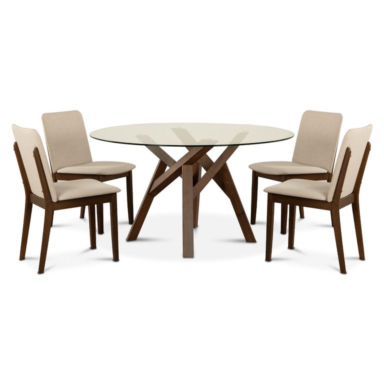 CIC Juego De Comedor Atlanta Red 4 Sillas