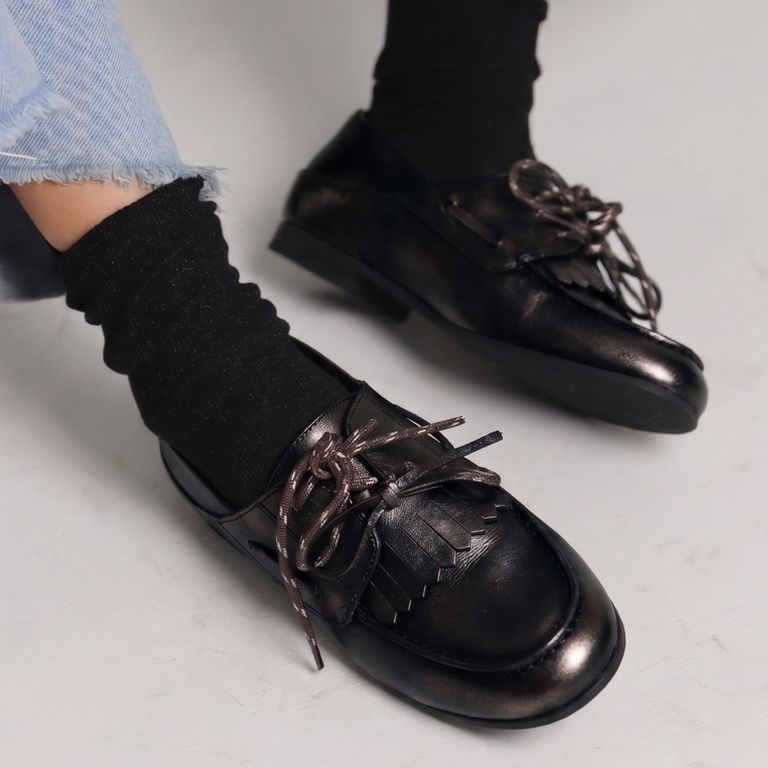 Mocasín Niza Mujer Negro
