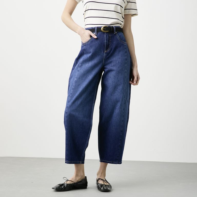 Jeans Balloon Tiro Medio Mujer