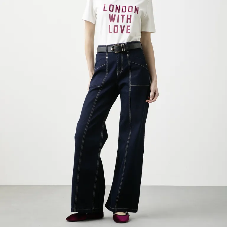 Jeans Tiro Medio Mujer