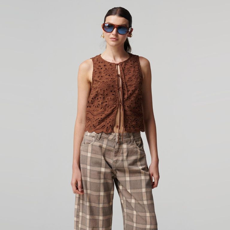 Blusa Macrame Mujer