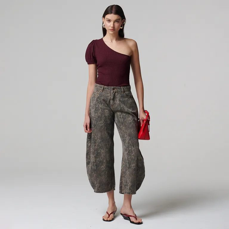 Jeans Tiro Medio Mujer