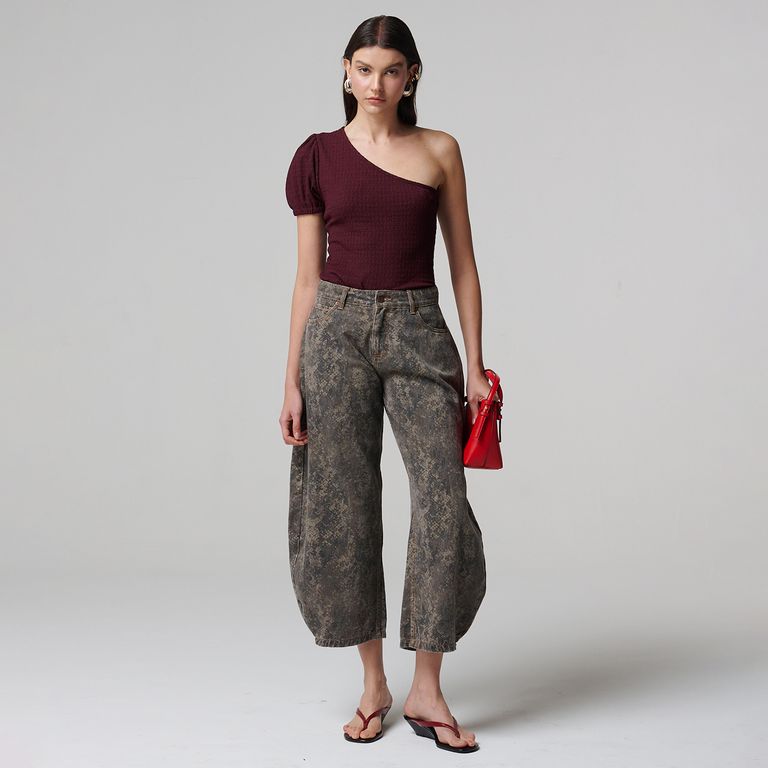 Jeans Tiro Medio Mujer