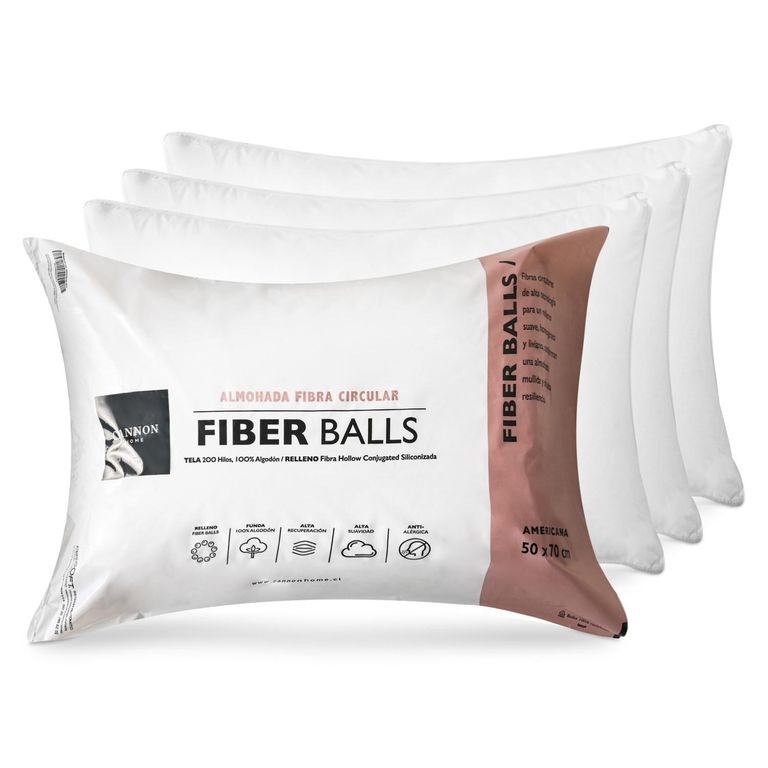 Set 4 Almohadas Fiber 50x70