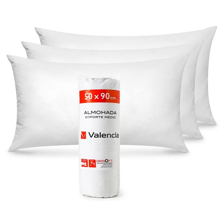 VALENCIA Set 4 Almohadas Rollo 50x90