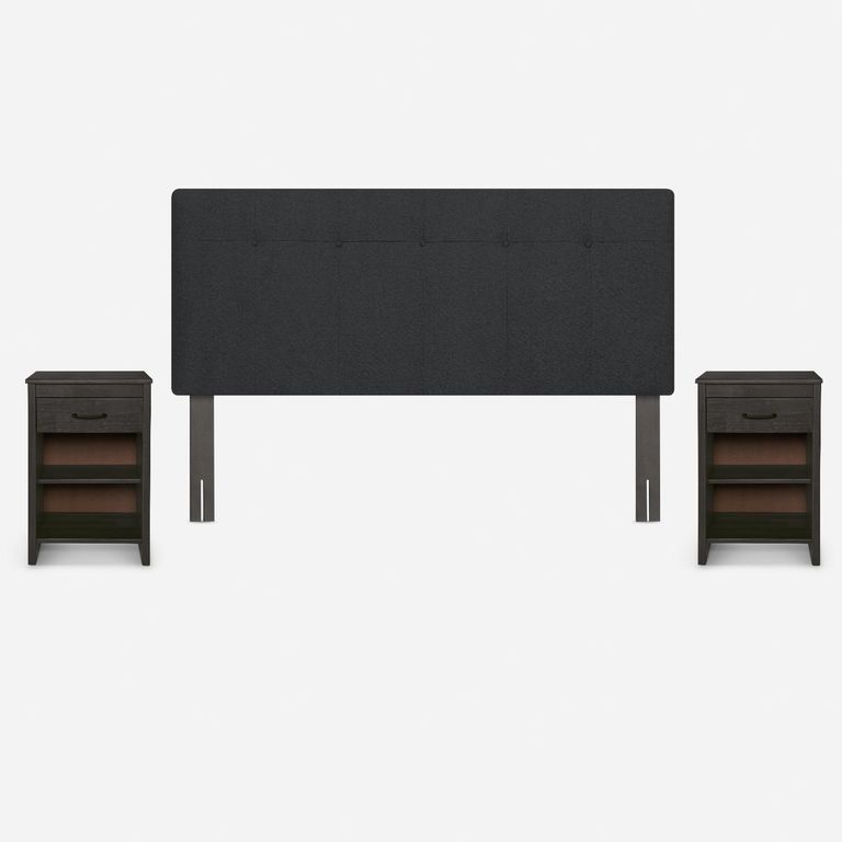 ROSEN Set Muebles New Bennet Grafito 2 Plazas