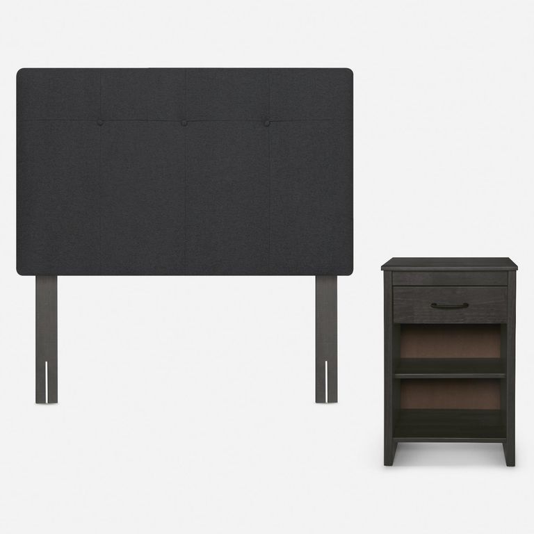 ROSEN Set Muebles New Bennet Grafito 1.5 Plazas