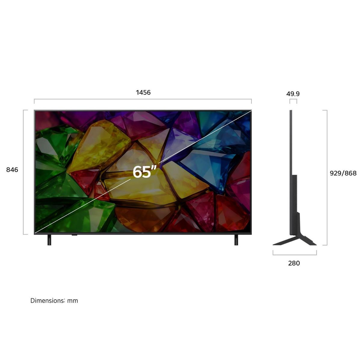 LG - 65" MINI RGB EVO AI MRGB85 4K 2026 + Magic Remote LG