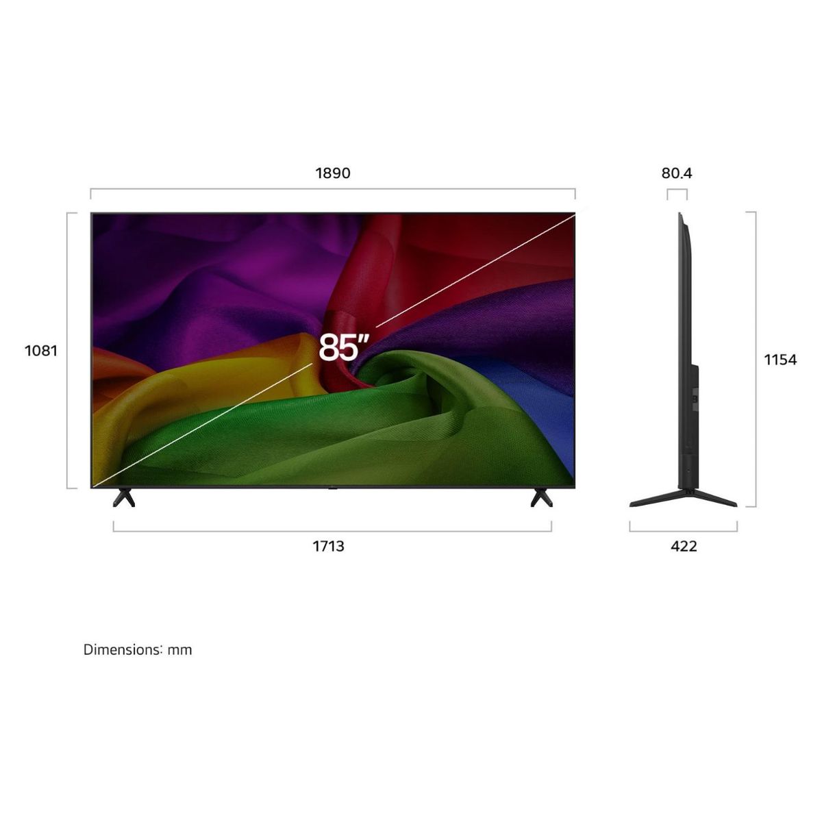 LG - 85" NANO UHD AI NU80 4K 2026 LG