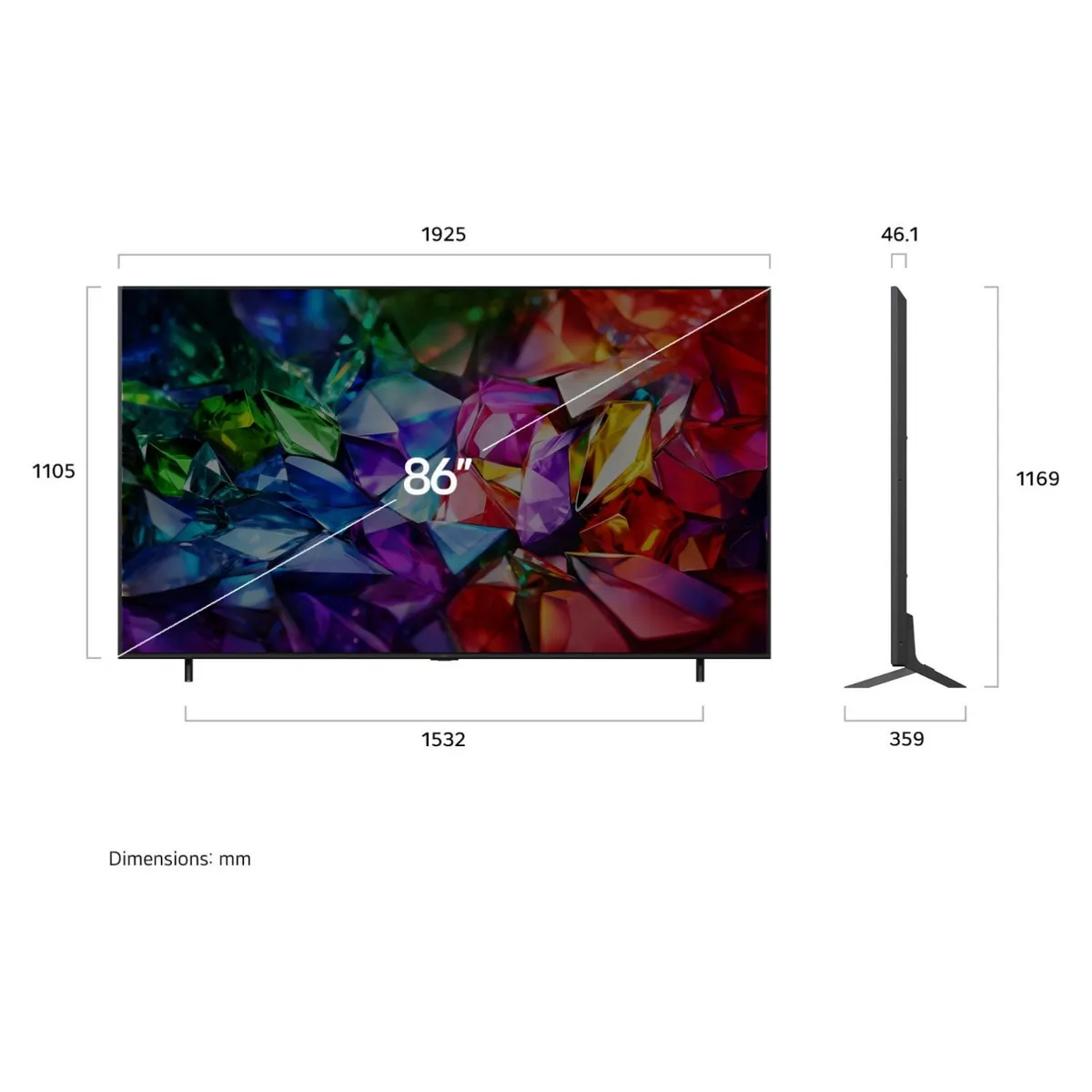 LG - SMART TV 86" MINI RGB EVO AI MRGB85 4K 2026 + Magic Remote LG