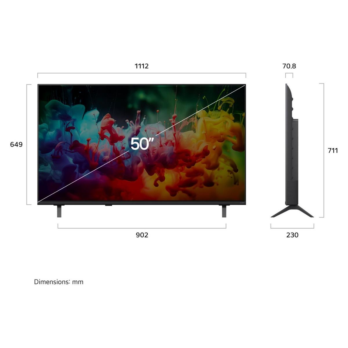 LG - 50" AI MINI LED QNED70 EVO 4K 2026 + Magic Remote LG