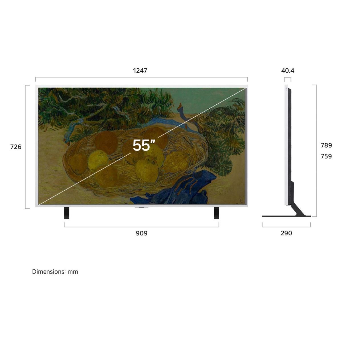LG - SMART TV GALLERY TV LG 55" ART TV LX7 4K 2026  + Magic Remote LG