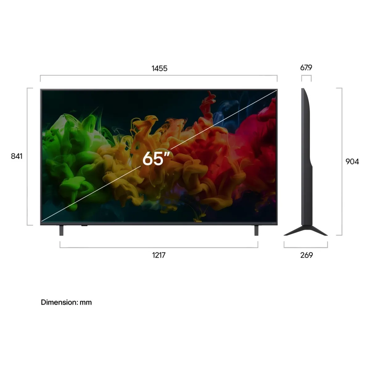 LG - 65" MINI LED QNED EVO AI QNED80 4K 2026 + Magic Remote LG