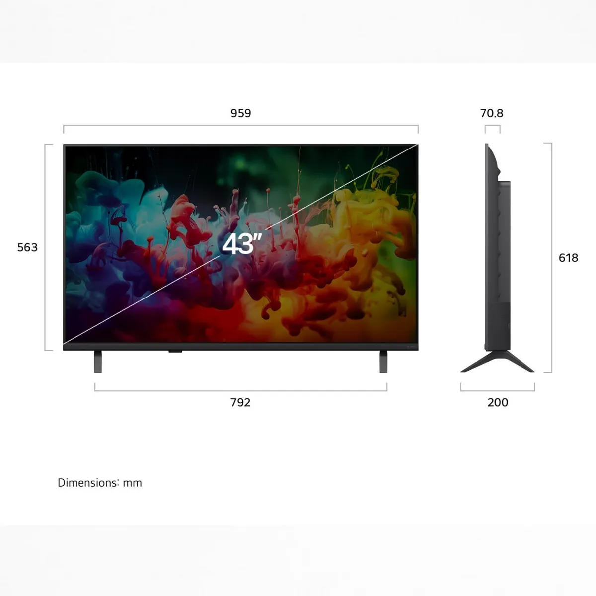 LG - 43" AI MINI LED QNED70 EVO 4K 2026 + Magic Remote LG