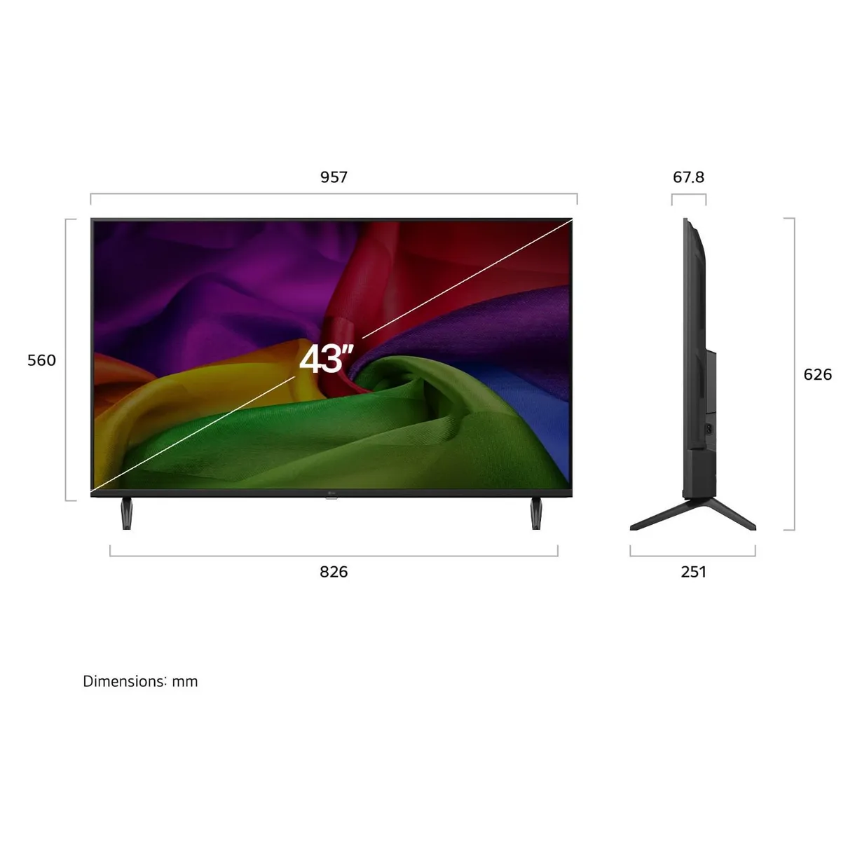LG - 43" NANO UHD AI NU800 4K 2026 LG