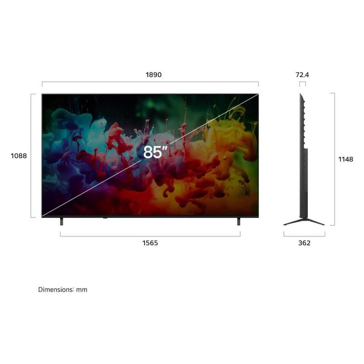 LG - 85" AI MINI LED QNED70 EVO 4K 2026 + Magic Remote LG