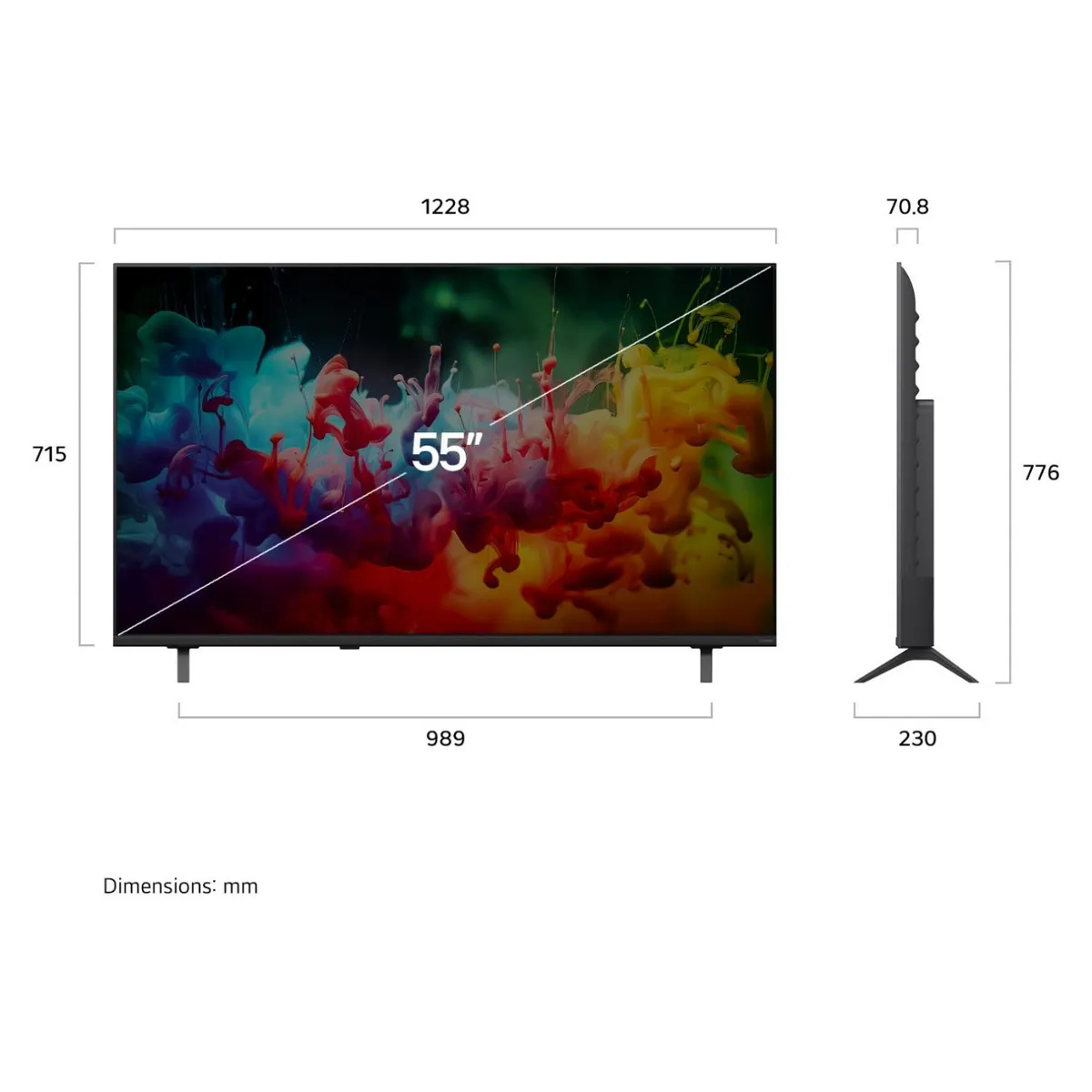 LG - 55" AI MINI LED QNED70 EVO 4K 2026 + Magic Remote LG