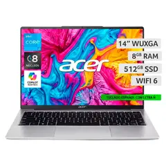 ACER - Notebook Aspire Lite AL14-31P-3591-2 Intel Core i3 8GB RAM 512GB SSD 14" WUXGA