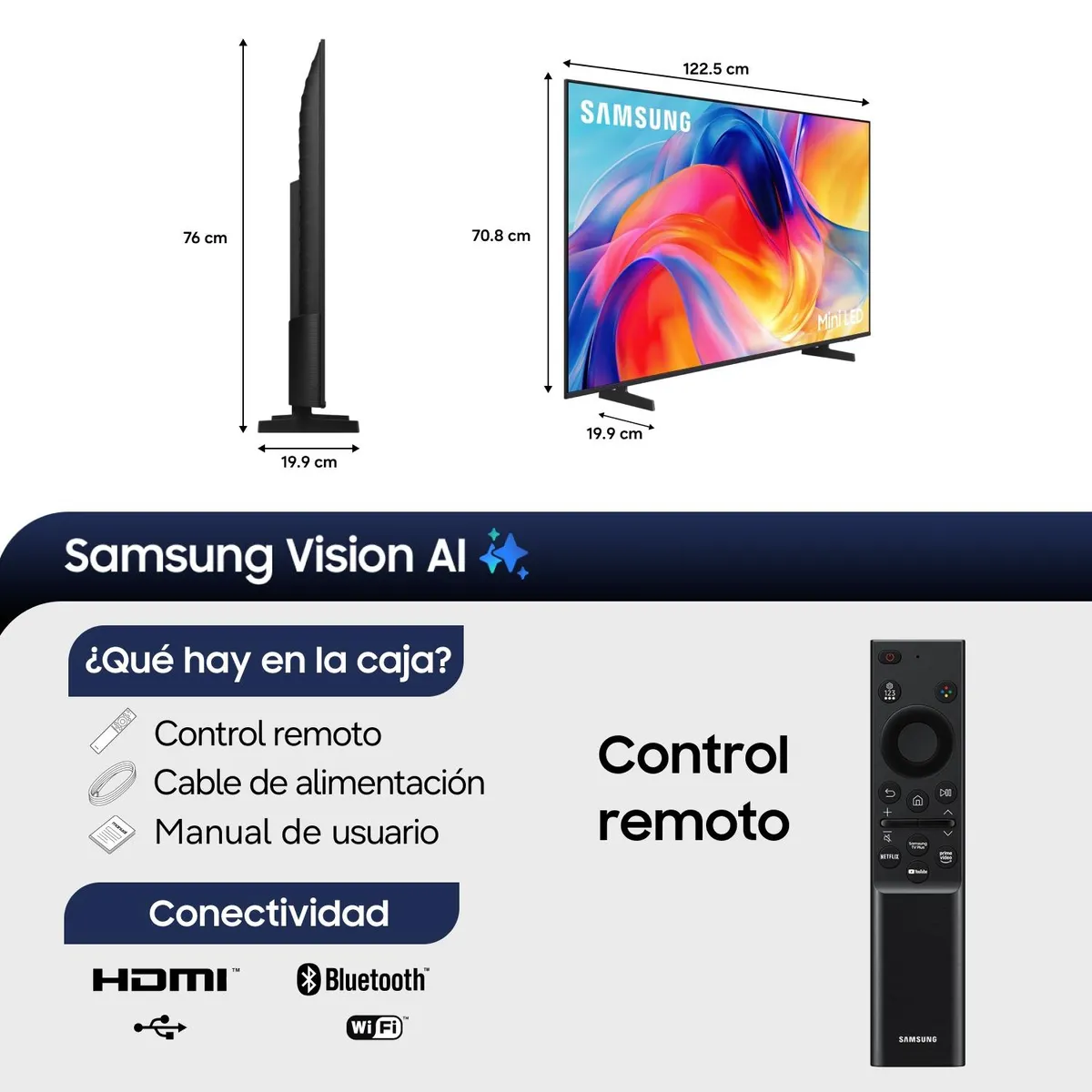 SAMSUNG - Mini LED Smart Tv 55" M70H 4K (2026) Samsung