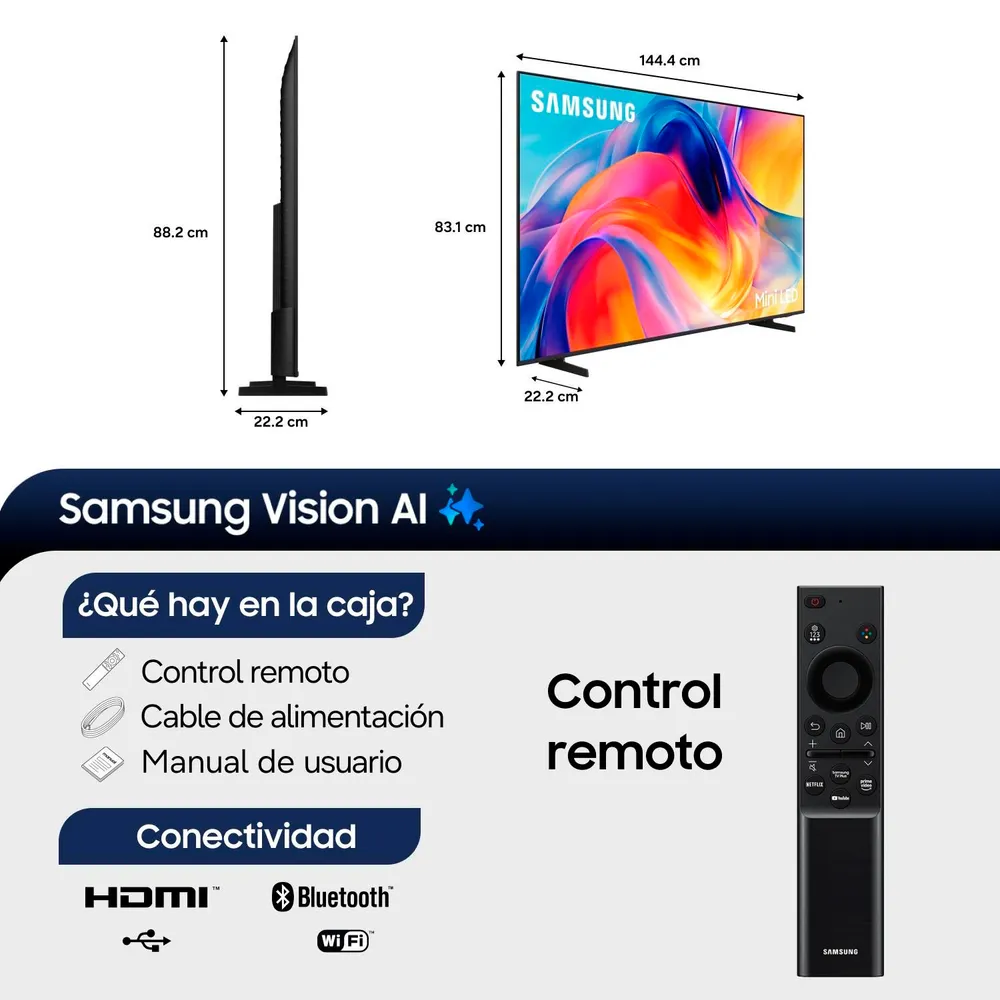 65" Mini LED M70H 4K Vision AI Smart TV (2026), foto 2