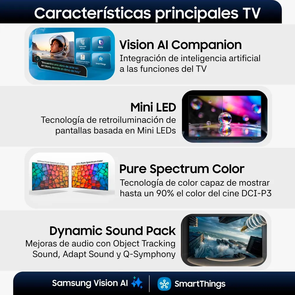 65" Mini LED M70H 4K Vision AI Smart TV (2026), foto 3