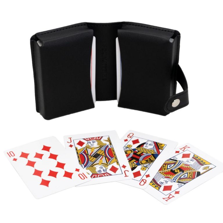 Juego De Naipes Estuche Cuero
