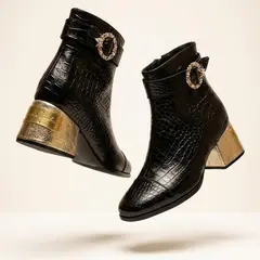 MARIA GULDMAN - Botin Mujer Negro