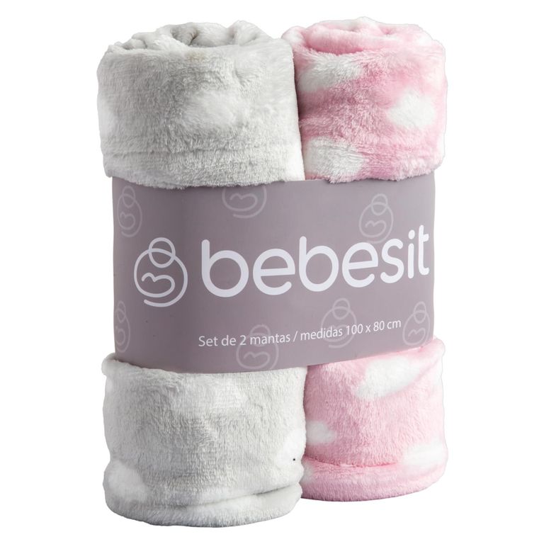 BEBESIT Pack 2 Mantas Rosado