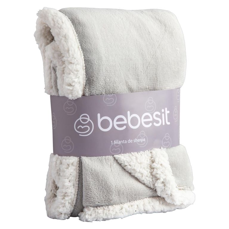 BEBESIT Manta Sherpa Gris