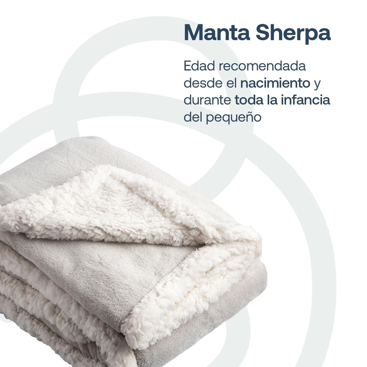 BEBESIT - Manta Sherpa Gris Bebesit