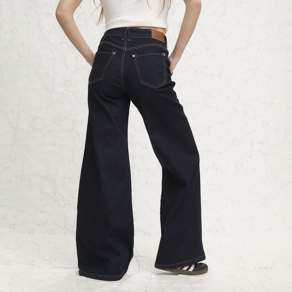 AMERICANINO - Jeans Wide Leg Tiro Medio Mujer Americanino