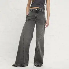 AMERICANINO - Jeans Wide Leg Tiro Medio Mujer