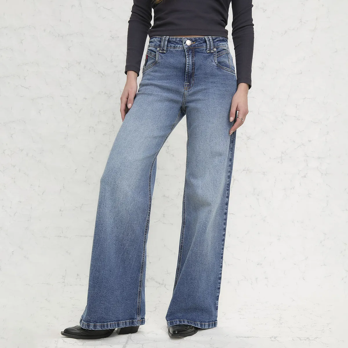 AMERICANINO - Jeans Mujer Tiro Medio Americanino