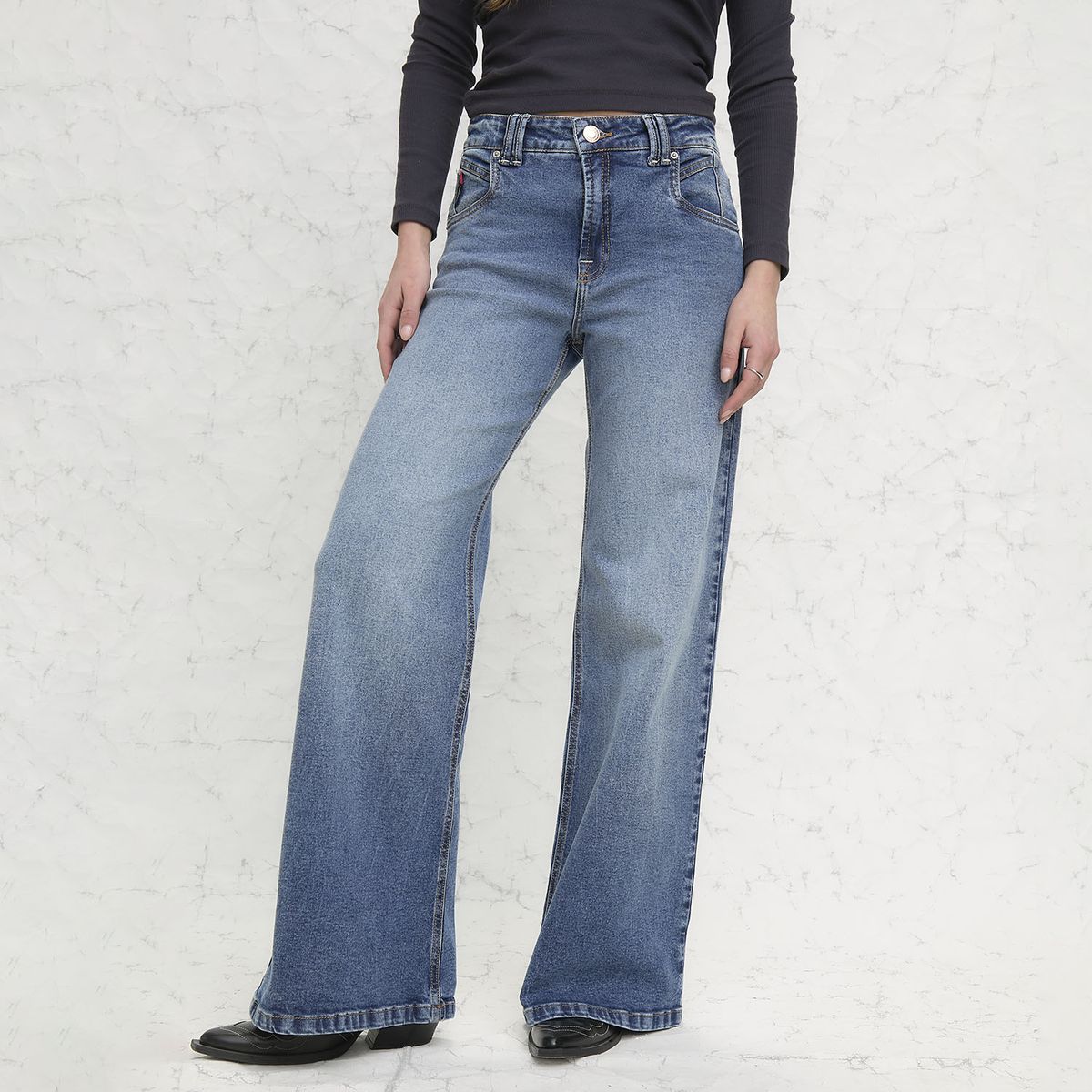 AMERICANINO - Jeans Mujer Tiro Medio Americanino
