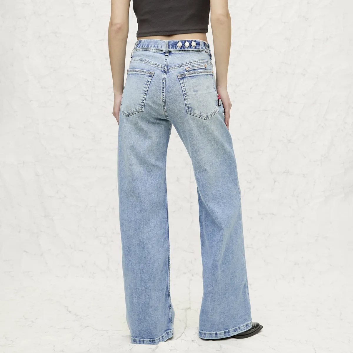AMERICANINO - Jeans Wide Leg Tiro Medio Mujer Americanino