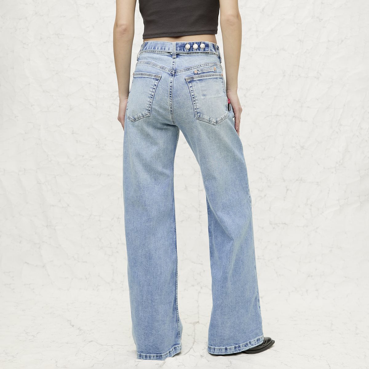 AMERICANINO - Jeans Wide Leg Tiro Medio Mujer Americanino